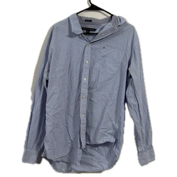 Tommy Hilfiger Blue Casual Button Down Shirt - Picture 1 of 4